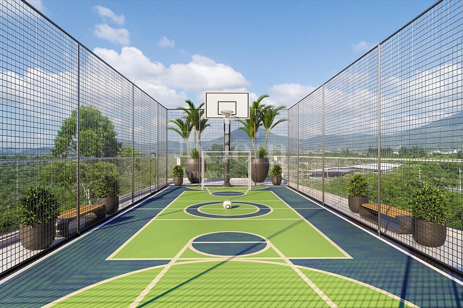 Mini quadra do Green Ville Home Club na Meia Praia em Itapema