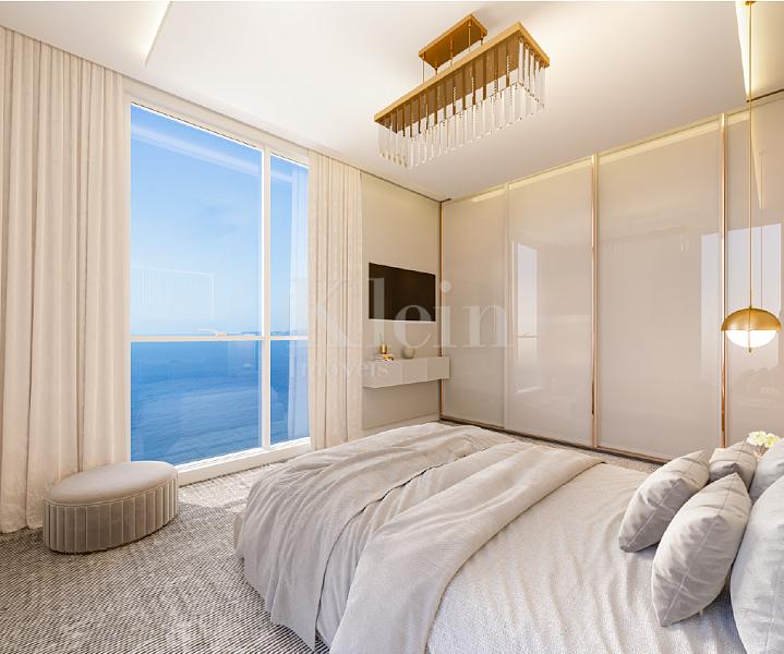 Su�te master do apartamento no Oceanic Tower Residence no Ilhota em Itapema