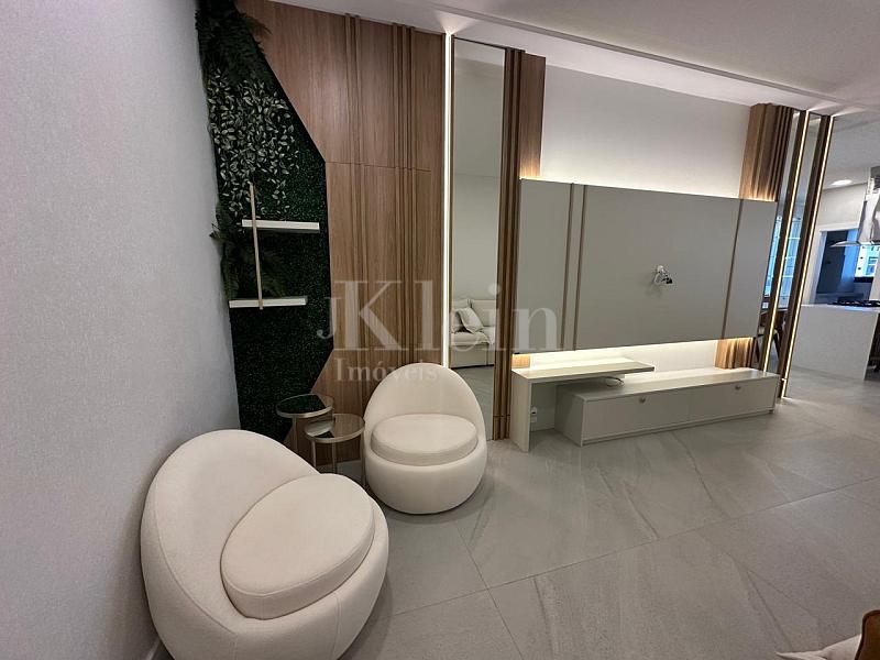 Sala do apartamento do Libreville Concept em Porto Belo