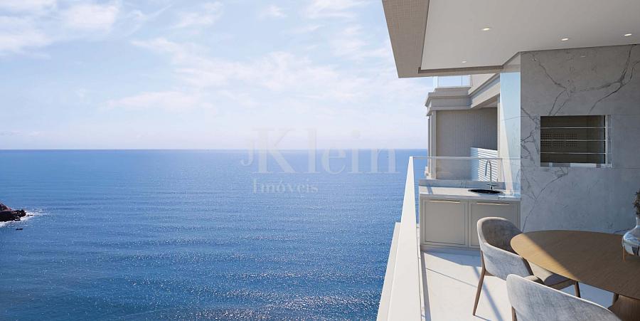 Sacada do apartamento tipo 04 do Nautilus Beach Home no Ilhota em Itapema