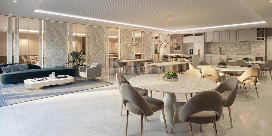 Sal�o de festas do Nautilus Beach Home no Ilhota em Itapema