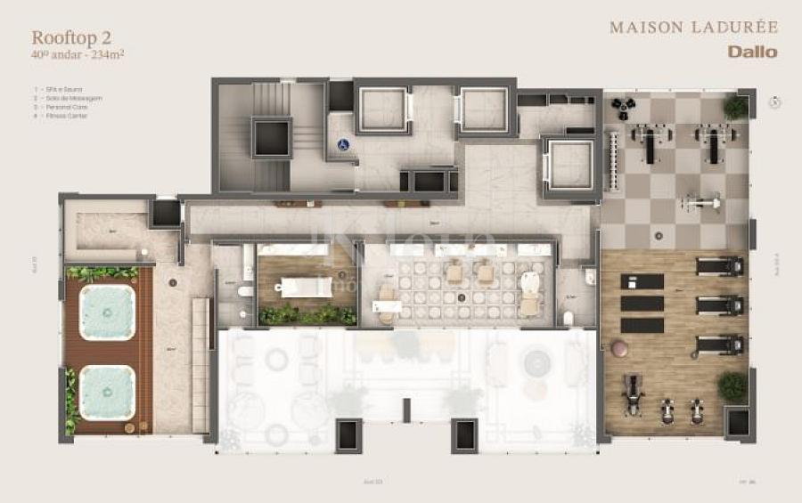 Planta do rooftop 2 do Maison Ladur�e no Centro em Itapema