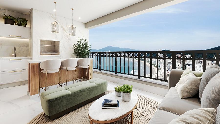 Sacada tipo 01 do apartamento � venda no Maison Ladur�e no Centro em Itapema