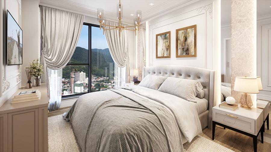 Su�te tipo 02 do apartamento do Maison Ladur�e no Centro em Itapema