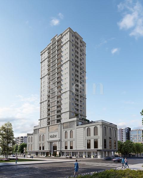 Fachada do Maine na Meia Praia em Itapema