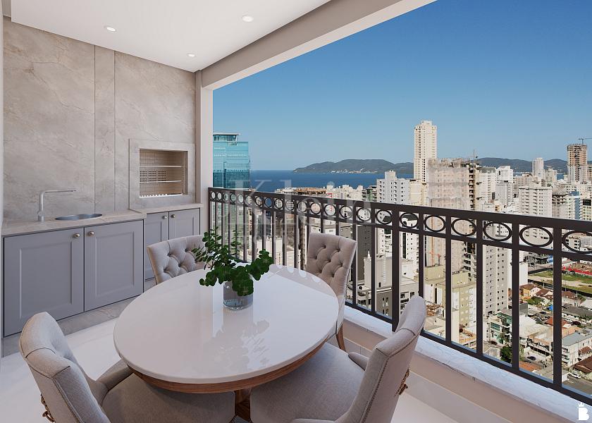 Sacada tipo 03 do apartamento � venda no Maine na Meia Praia em Itapema