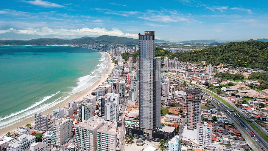 Fachada vista a�rea do Sweden no Centro em Itapema