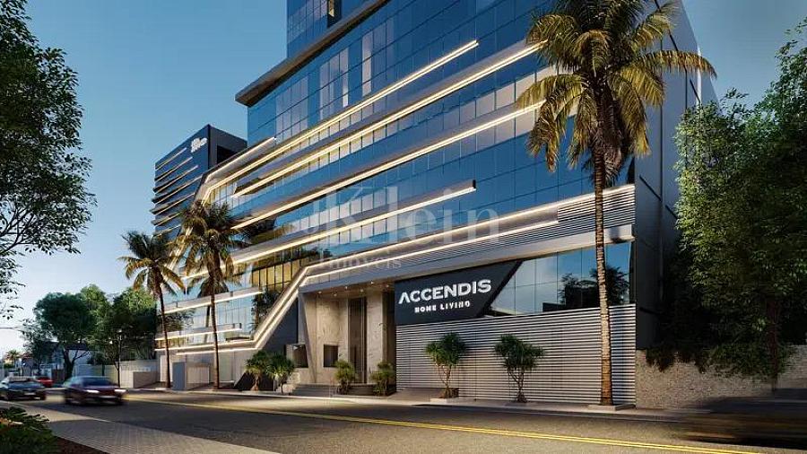 Fachada embasamento do Accendis Home Living em Itapema | Centro