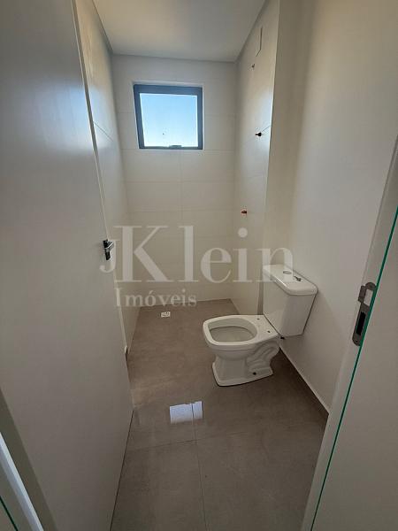 Banheiro social do apartamento do Di Maria Residencial no Morretes em Itapema