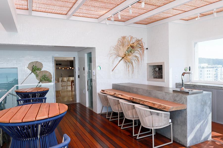 Espa�o gourmet no Le Blanc Brava Residence na Praia Brava em Itaja�