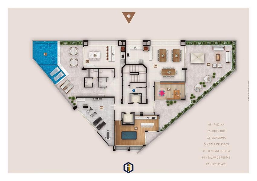  Planta do Lazer do Atma Residenca em Itapema