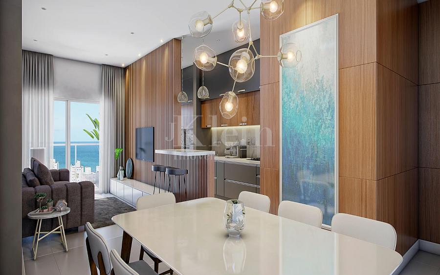 Living do apartamento � venda no Algarve Residence na Meia Praia em Itapema