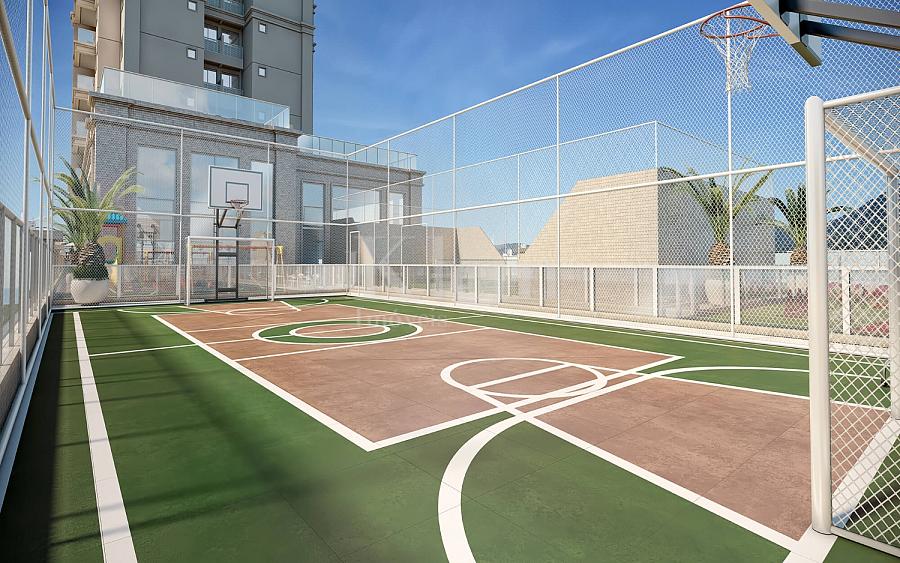 Quadra de esportes do Algarve Residence na Meia Praia em Itapema