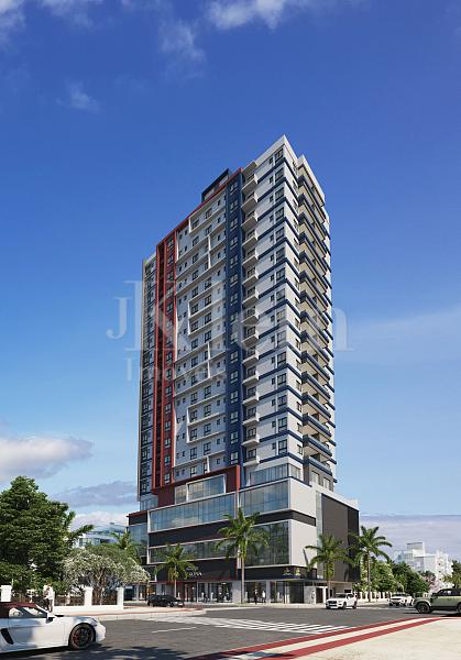 Fachada do Verona Residence na Meia Praia em Itapema