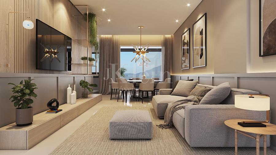 Living do apartamento � venda no Verona Residence na Meia Praia em Itapema