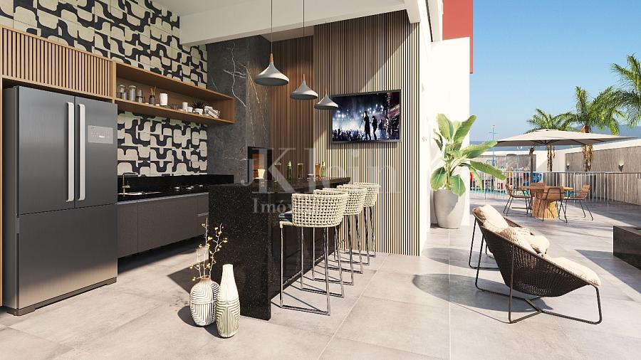 Quiosque externo do Verona Residence na Meia Praia em Itapema