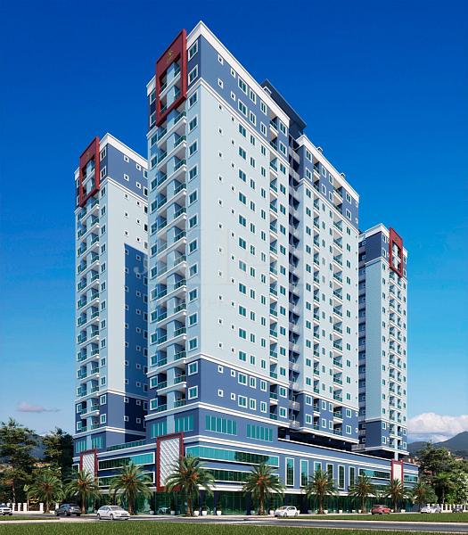 Fachada do Ilha Li Galli Residence no Morretes em Itapema