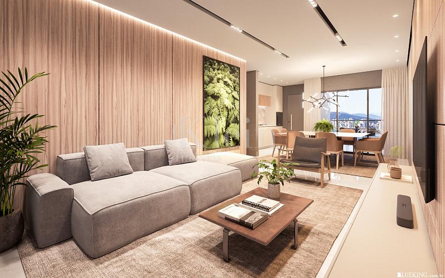 Living do apartamento do La Belle Verte no Centro em Itapema