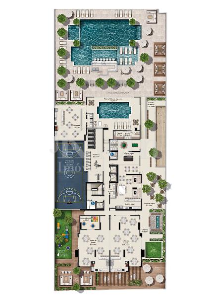 Planta do lazer do Park Avenue Residence no Centro em Itapema