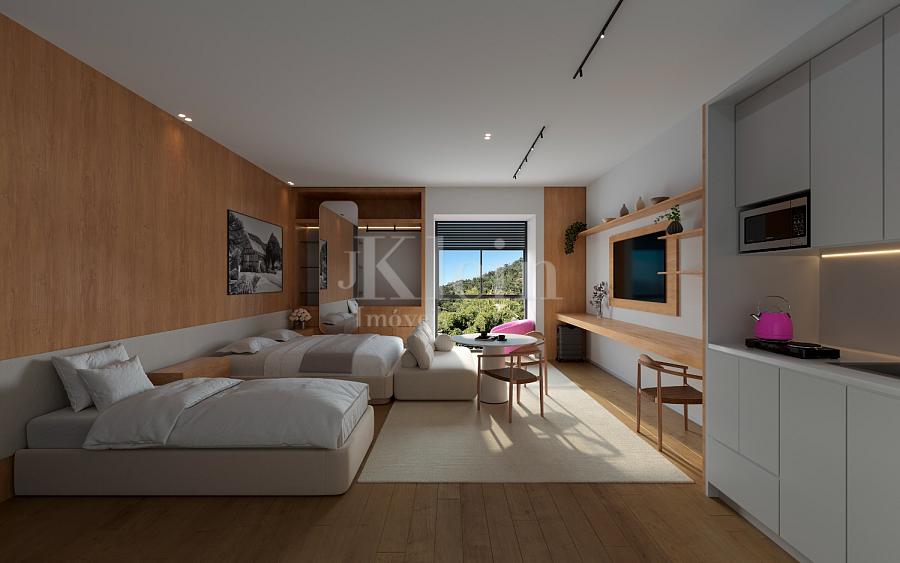 Planta loft 1 su�te do Edif�cio linden Loft em Pomerode