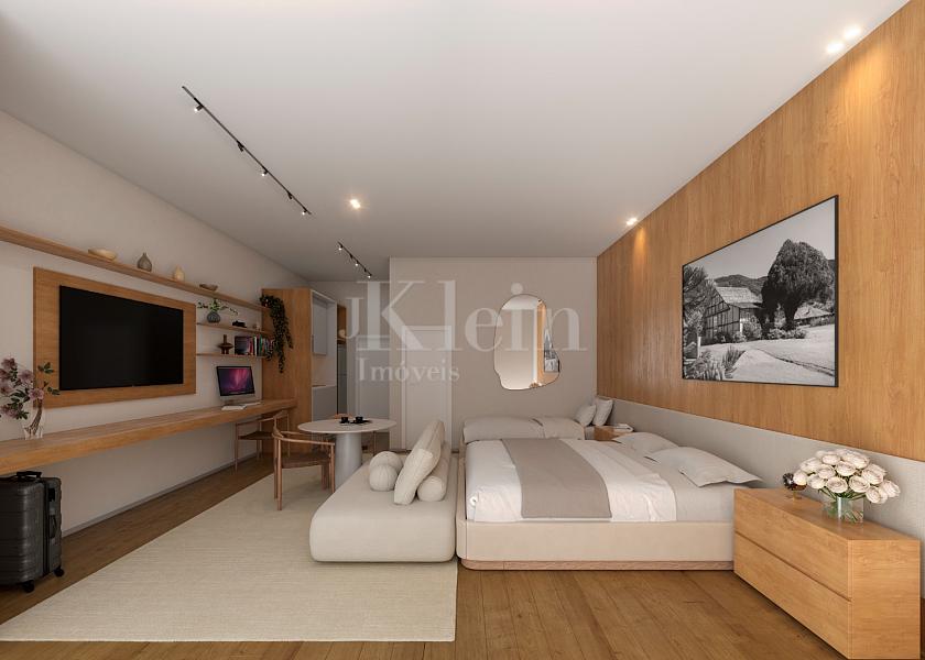 Planta loft 1 su�te do Edif�cio linden Loft em Pomerode