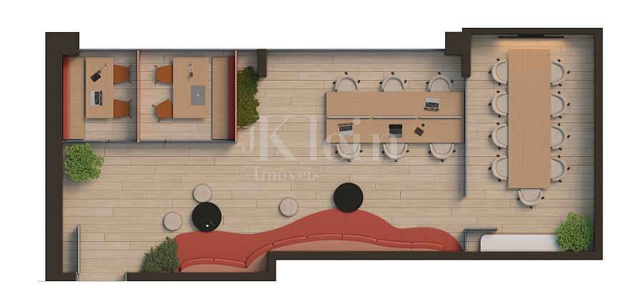 Planta coworking do Edif�cio linden Loft em Pomerode