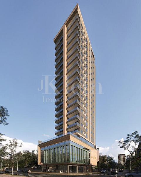 Fachada do Honor na Meia Praia em Itapema