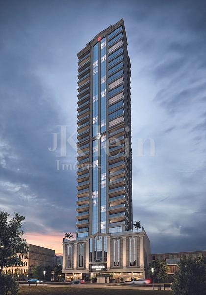 Fachada do  Diamante Palace Residence em Itapema