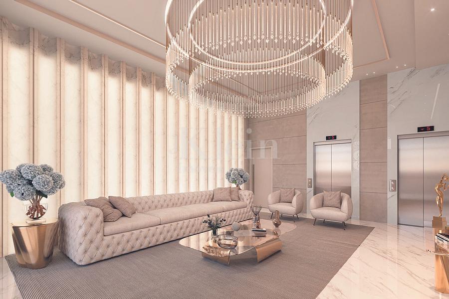 Hall de entrada do  Diamante Palace Residence em Itapema