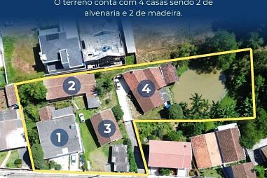 TERRENO AMPLO COM 04 CASAS