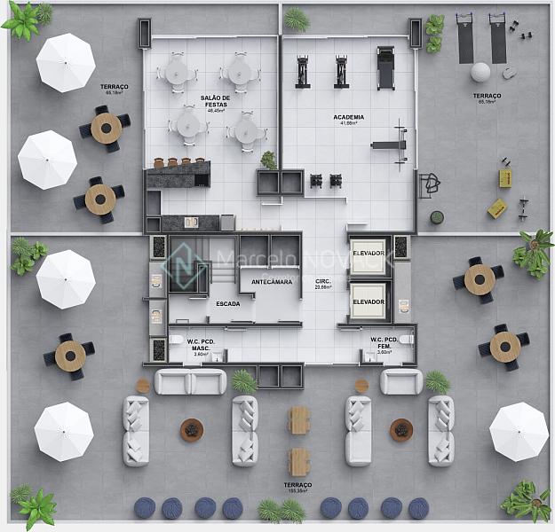 Lan�amento no Balne�rio Rinc�o, apartamento flat  beira mar 14