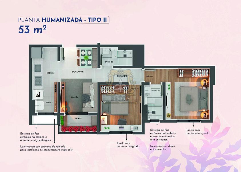 APARTAMENTOS 2 E 3 DORMITÓRIOS 53 E 68 m2 em AMERICANA — foto 14