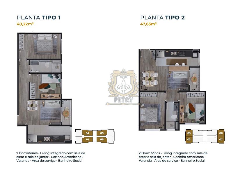 APARTAMENTO 2 DOMITÓRIOS 49 m2 EM AMERICANA — foto 12