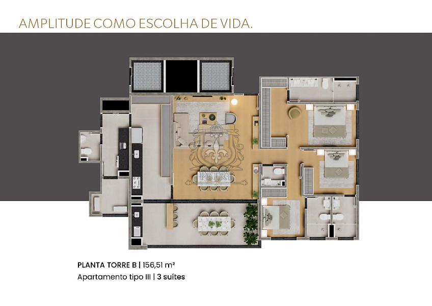 APARTAMENTOS  AMPLOS 156m² e 191m², OPÇÕES de 3 ou 4 SUÍTES — foto 22