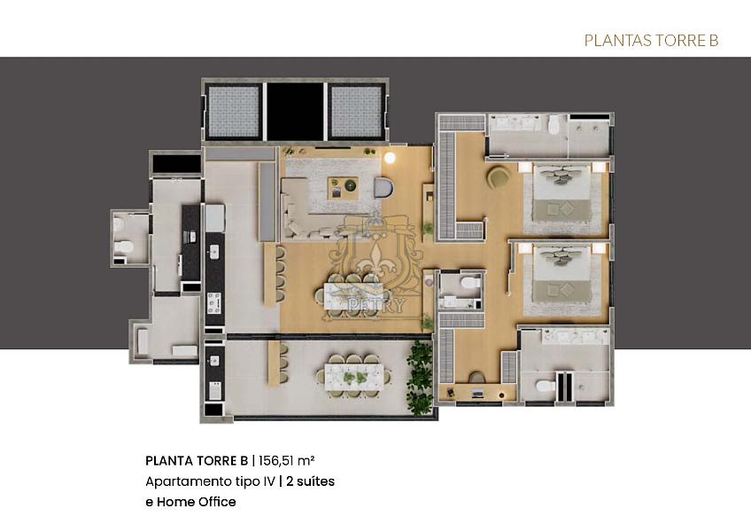 APARTAMENTOS  AMPLOS 156m² e 191m², OPÇÕES de 3 ou 4 SUÍTES — foto 23