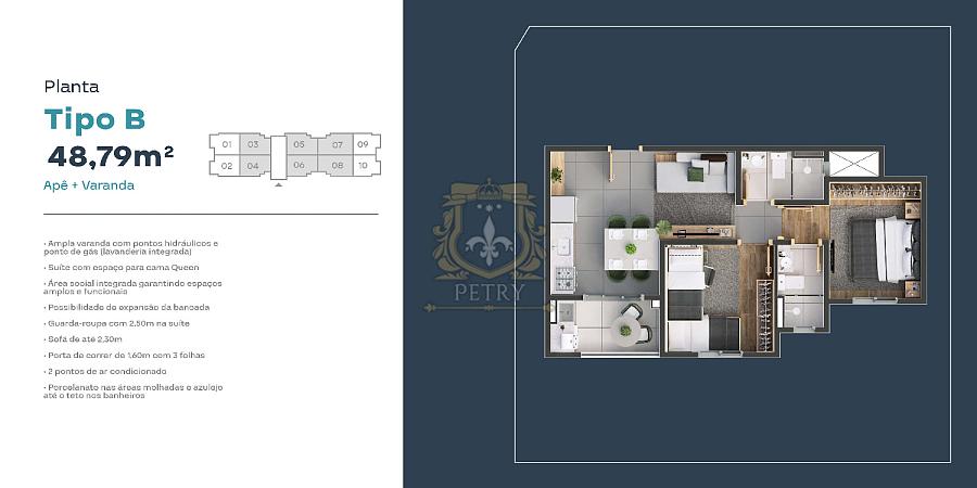 APARTAMENTO 2 DORMITÓRIOS 48,79m2 NO ALPHACENTER SBO — foto 13