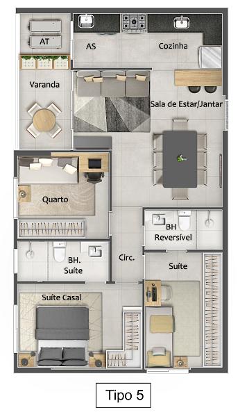 Na praia da Costa 2 Quartos com suite — foto 13