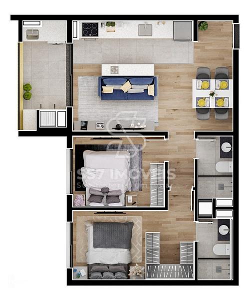 Joy City Habitat - Apartamento com 2 quartos à venda no bairro Tingui em Curitiba. — foto 4