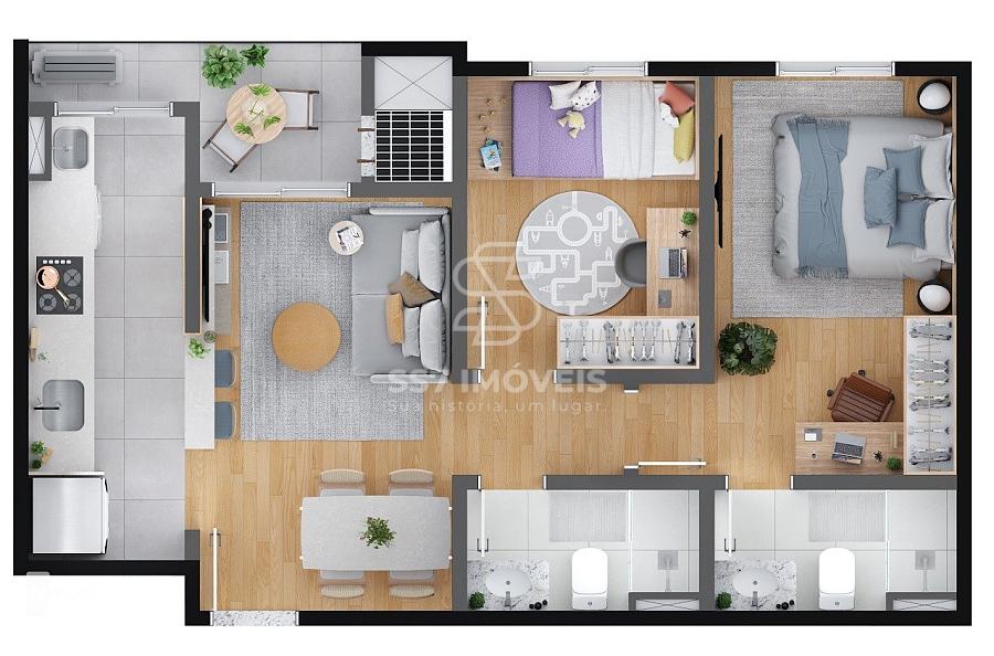 Meo - Lançamento - Apartamento com 2 quartos em condomínio clube no Neoville em Curitiba! — foto 5