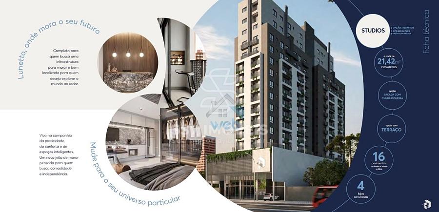 Lunetto - Studios à venda no bairro Água Verde, em Curitiba. — foto 2