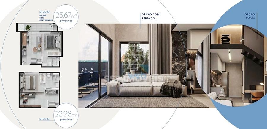 Lunetto - Studios à venda no bairro Água Verde, em Curitiba. — foto 13