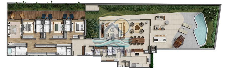 Uma residência frente mar rara na Praia do Estaleiro | Garden exclusivo com 579 m² privativos — foto 15