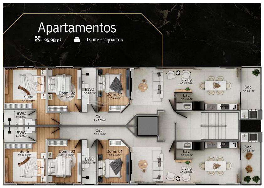 Projeto Exclusivo e Moderno bem pertinho da praia com 3 dormitorios — foto 3