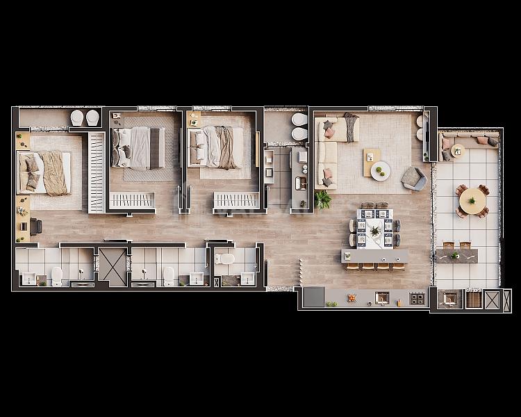 Seu novo conceito em morar bem, 80 metros da praia, frente mar, piscina, 3 dormitorios. Puro luxo e — foto 23