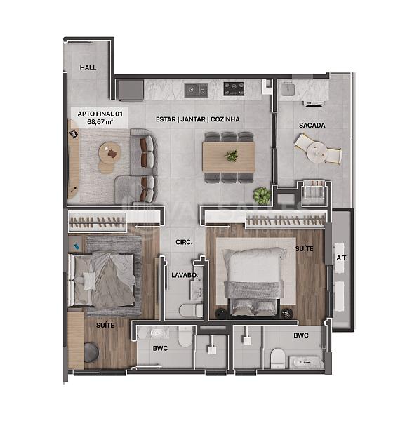 Moderno e Inovador, o NEO GRAVATA uma execelente oportunidade de viver o futuro. 1 e 2 Dorm. Com area de lazer completa, piscina e a melhor localizcao — foto 16