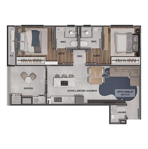 Moderno e Inovador, o NEO GRAVATA uma execelente oportunidade de viver o futuro. 1 e 2 Dorm. Com area de lazer completa, piscina e a melhor localizcao — foto 18