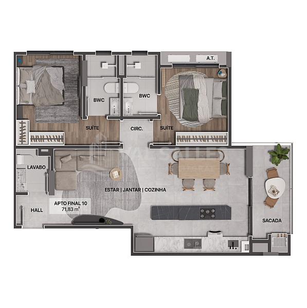 Moderno e Inovador, o NEO GRAVATA uma execelente oportunidade de viver o futuro. 1 e 2 Dorm. Com area de lazer completa, piscina e a melhor localizcao — foto 24