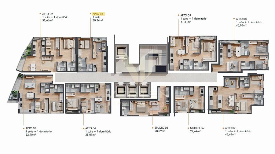 Apartamento de 1 Quarto com 1 Vaga � Venda no Bothanic | Centro de Itaja� | Lazer Completo 22
