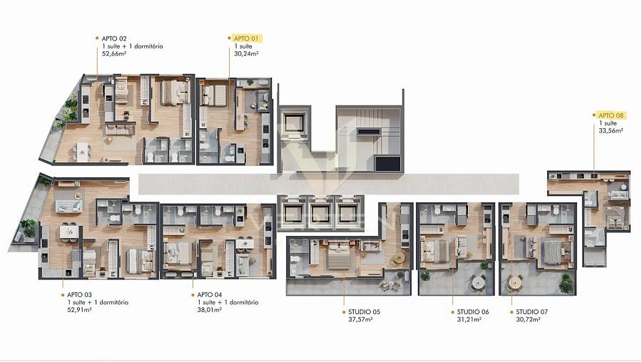 Apartamento de 1 Quarto com 1 Vaga � Venda no Bothanic | Centro de Itaja� | Lazer Completo 21