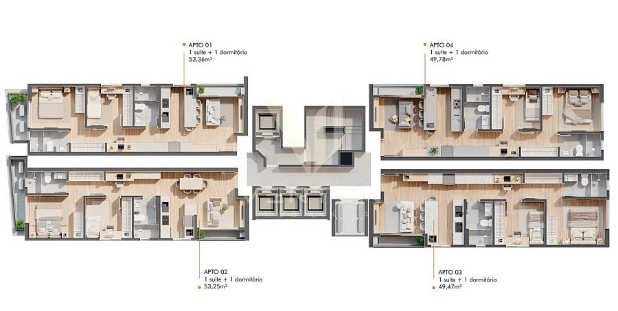 Apartamento com 1 Su�te + 1 Quarto � Venda no Bothanic | Centro de Itaja� | Lazer Completo 22